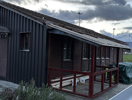 Constructions en bois d'un bar