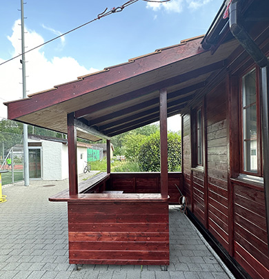 Constructions en bois d'un bar