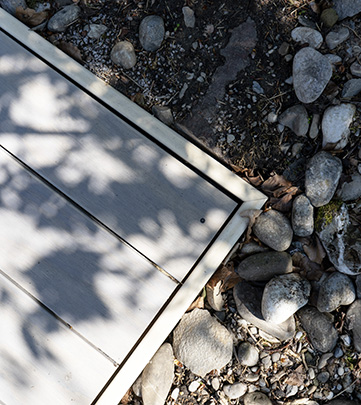 Terrasse en bois rénovée